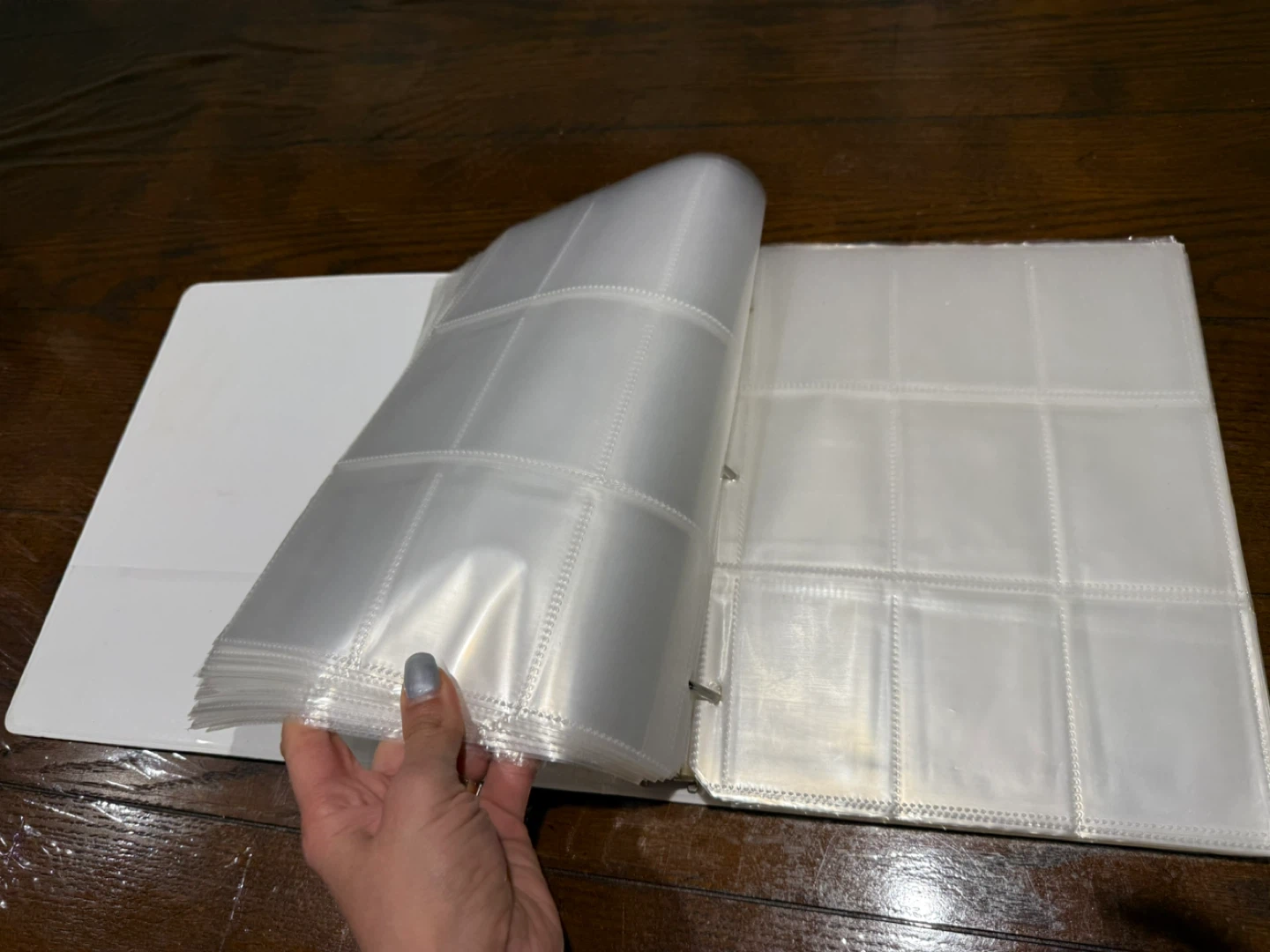 White Binder with card sleeves