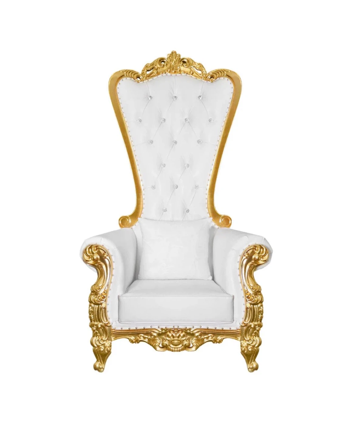 White and Gold Throne Chair