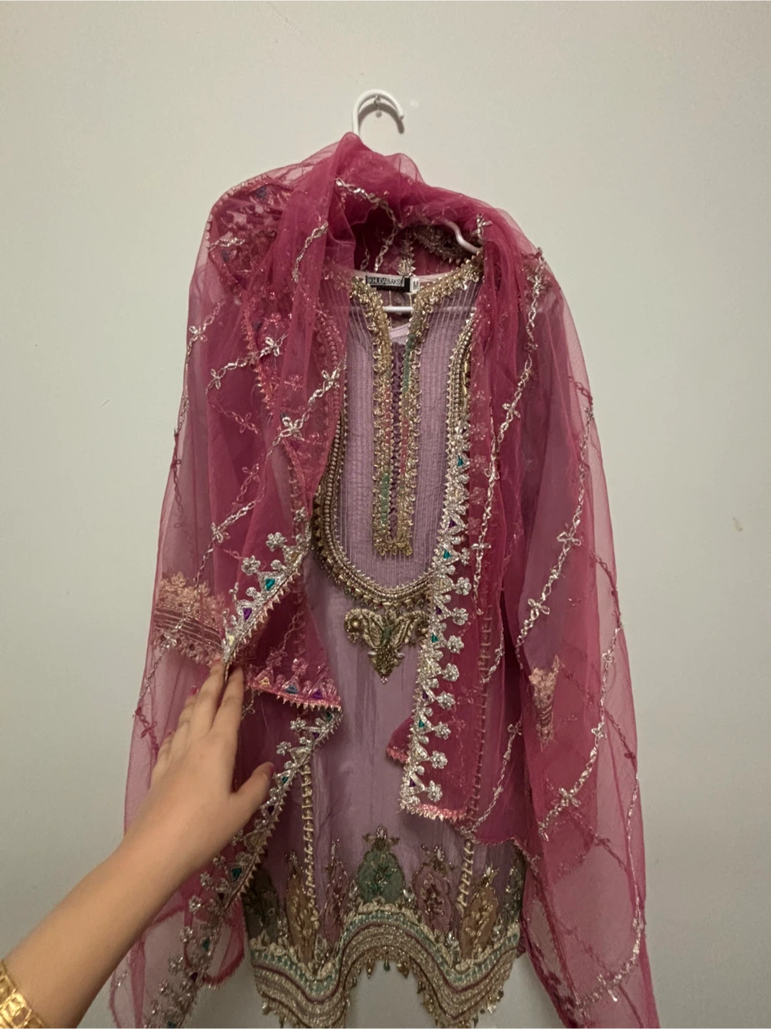Embellished Pakistani Salwar Kameez with Dupatta - photo 3