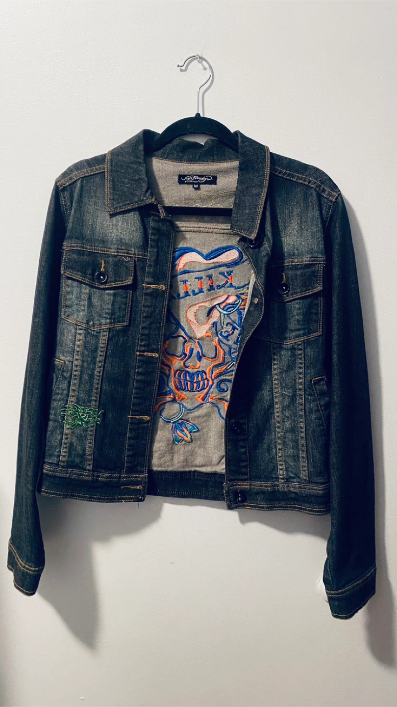 Authentic Ed Hardy size m denim jacket