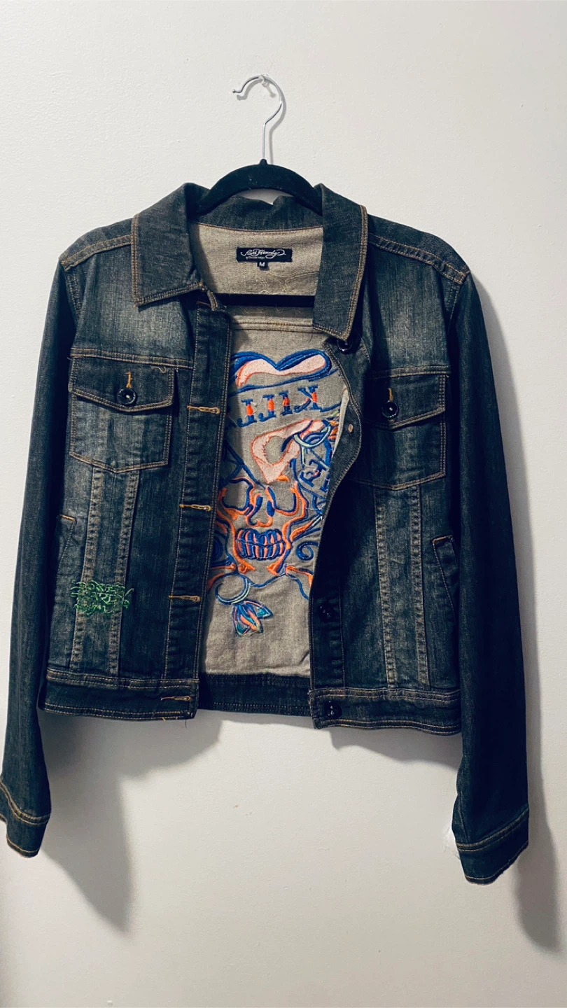 Authentic Ed Hardy size m denim jacket - photo 4