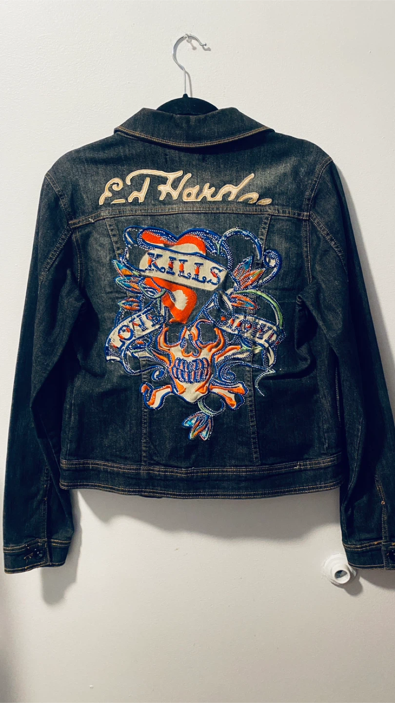 Authentic Ed Hardy size m denim jacket - photo 5