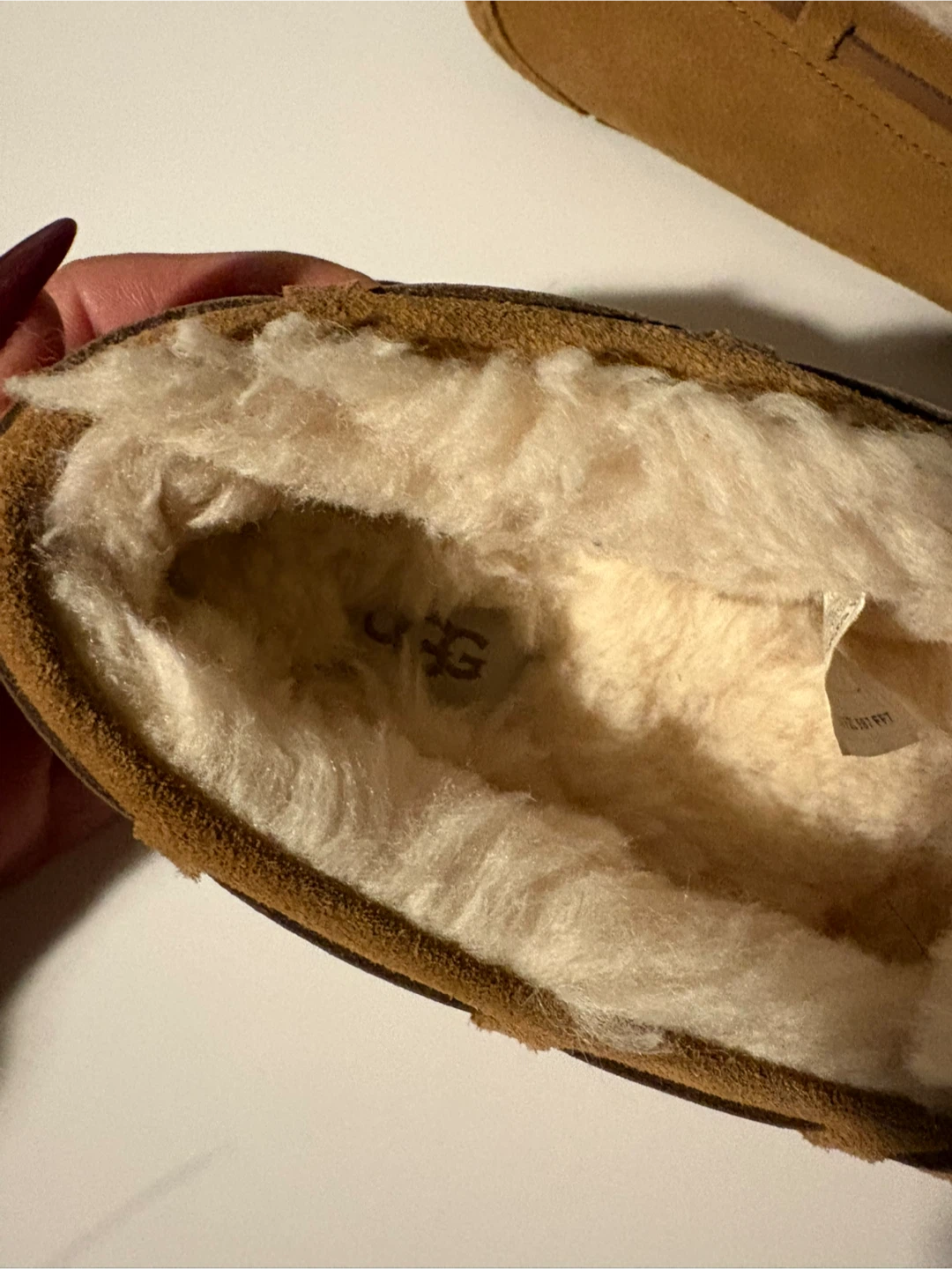 UGG Australia Brown Suede Sheepskin Moccasin Slippers - photo 3