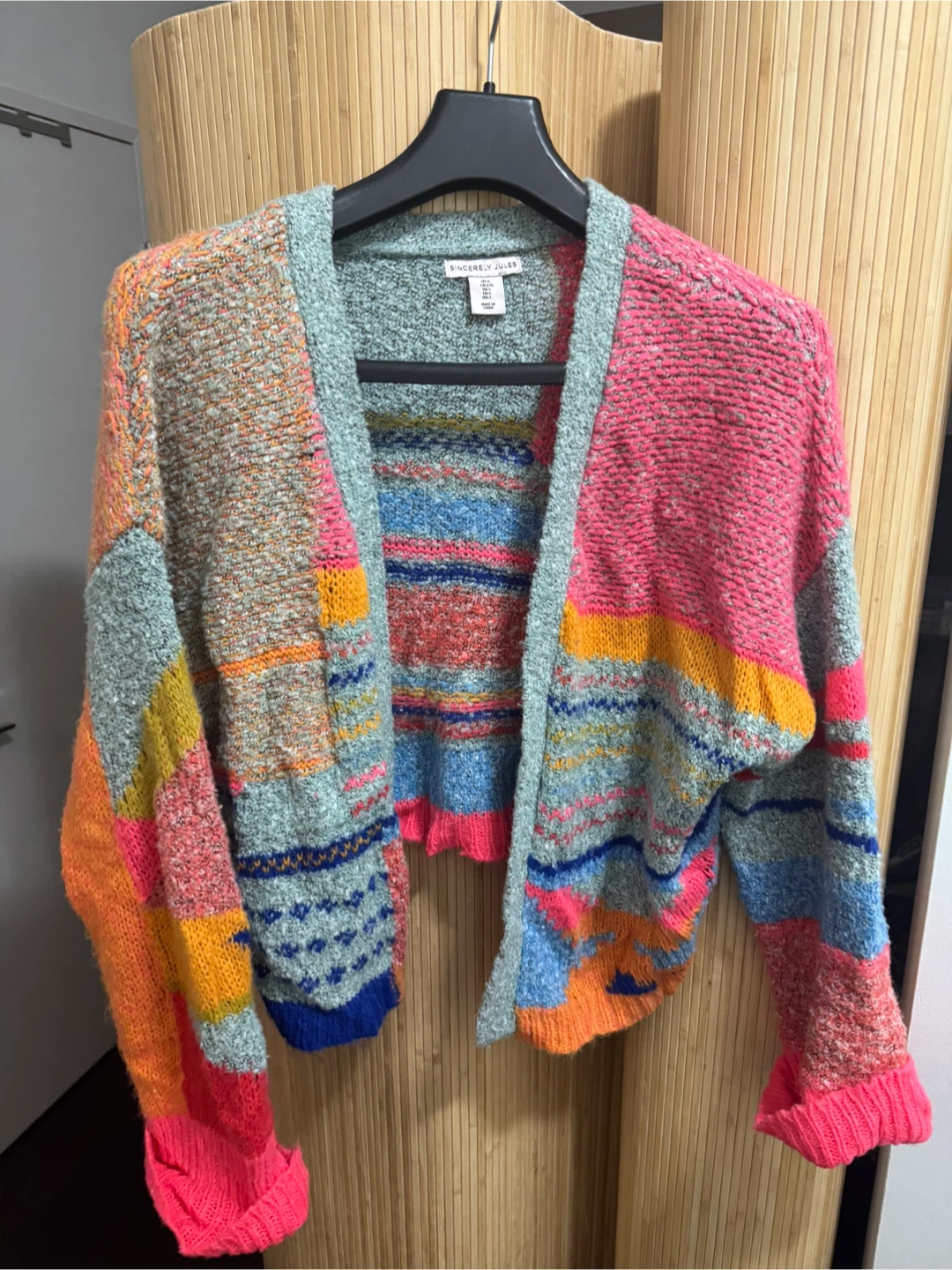 Colorblock Knit Cardigan