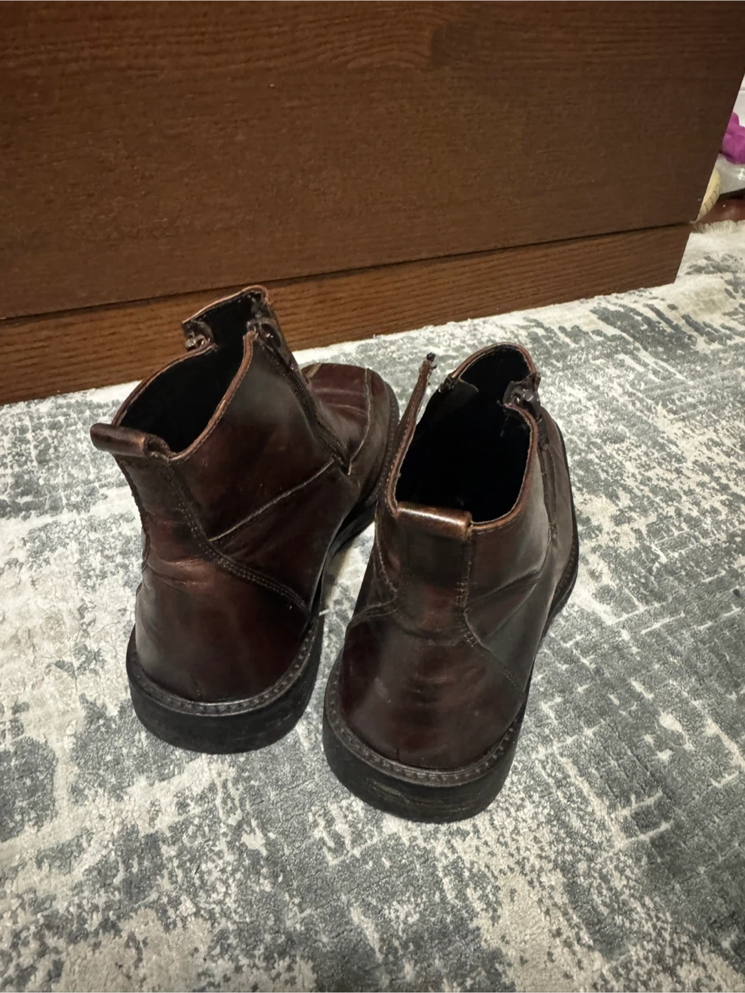 ALDO Brown Leather Zip-Up Ankle Boots - photo 3