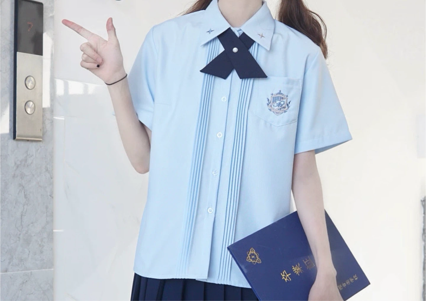 Light Blue Short-Sleeve Shirt