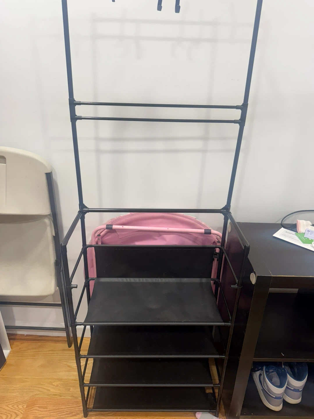 Black 5-Tier Shoe Rack Organizer