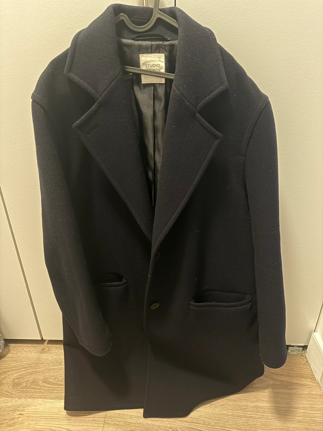 STUDIO TOMBOY Navy Wool Blend Peacoat