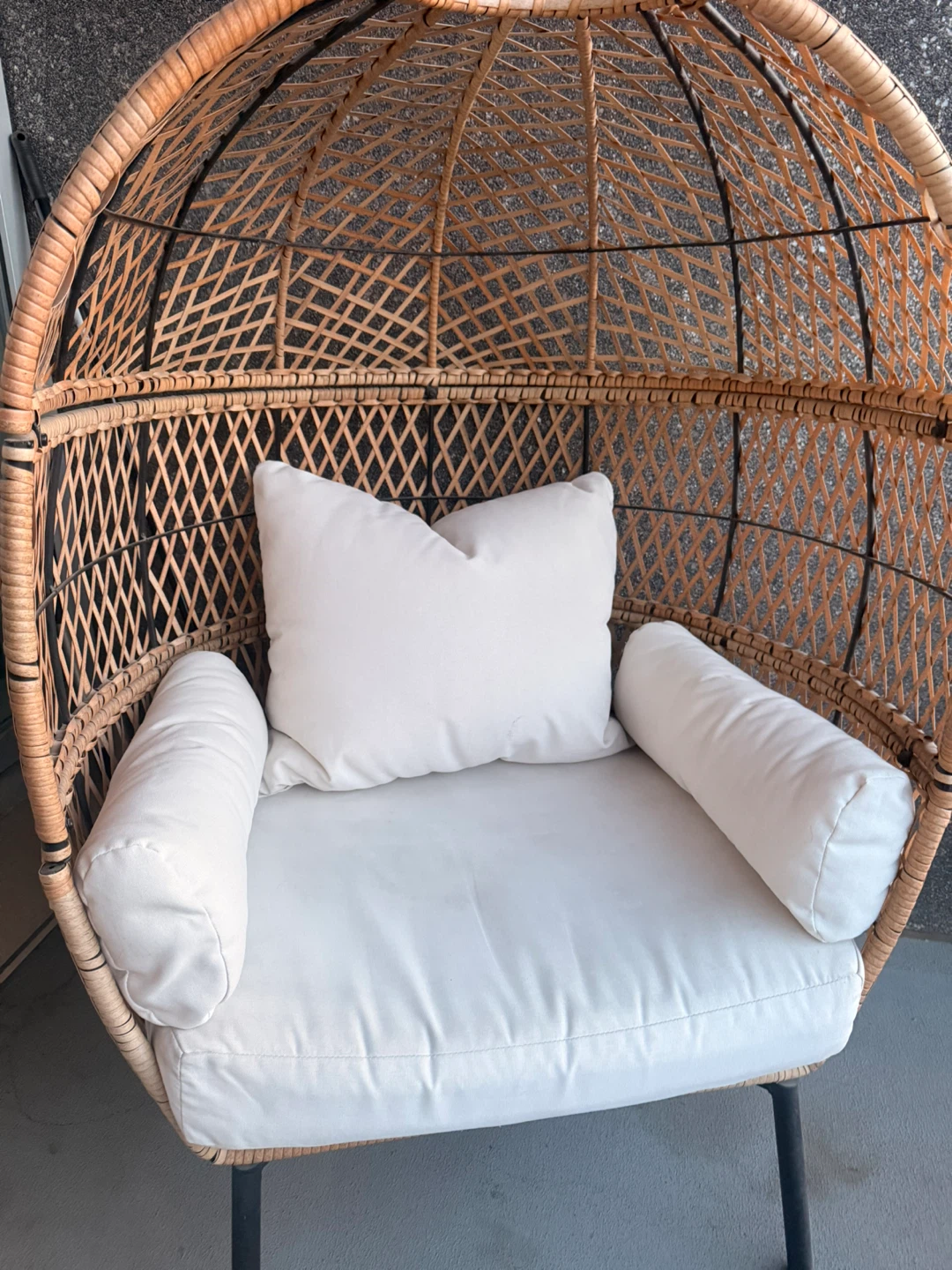 Wicker Egg Chair with Cushions - photo 5