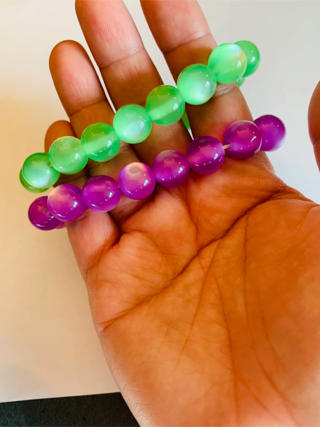 NEW 2 Bracelet Handcrafted (stretch band)
