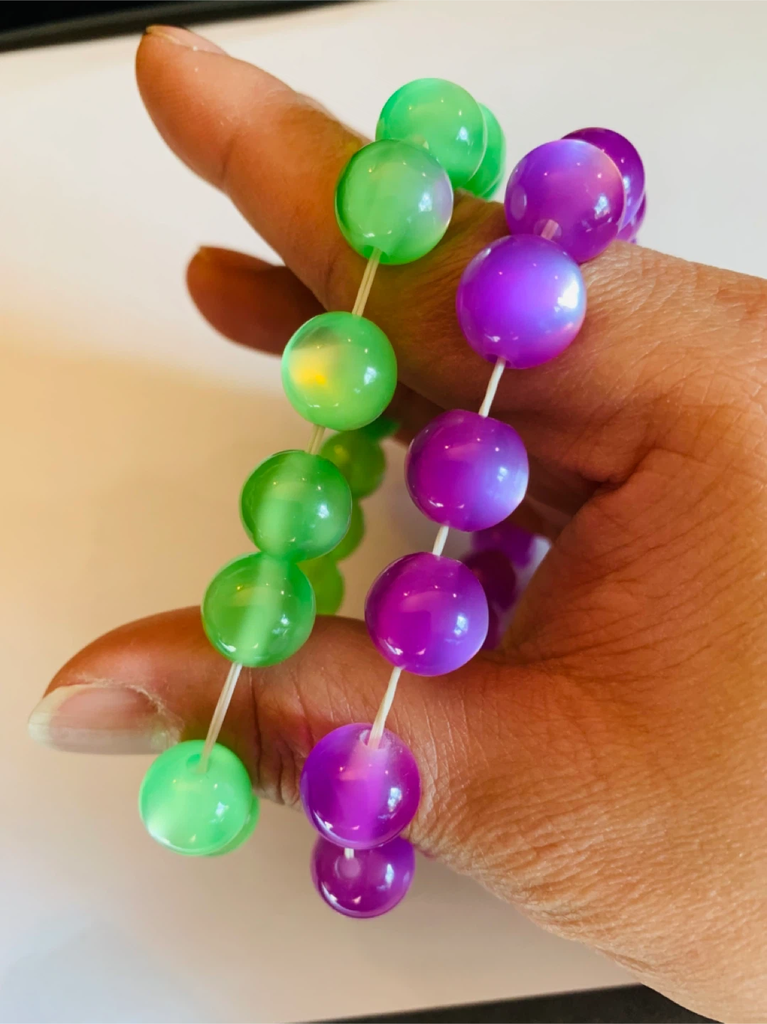 NEW 2 Bracelet Handcrafted (stretch band) - photo 3