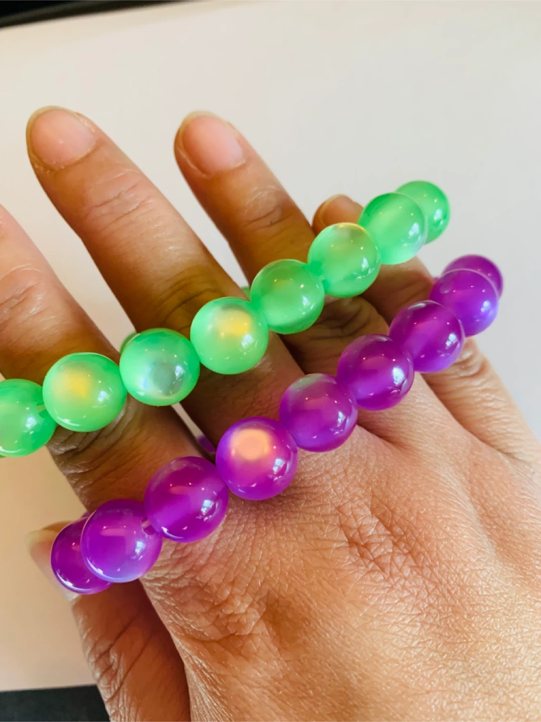 NEW 2 Bracelet Handcrafted (stretch band) - photo 2