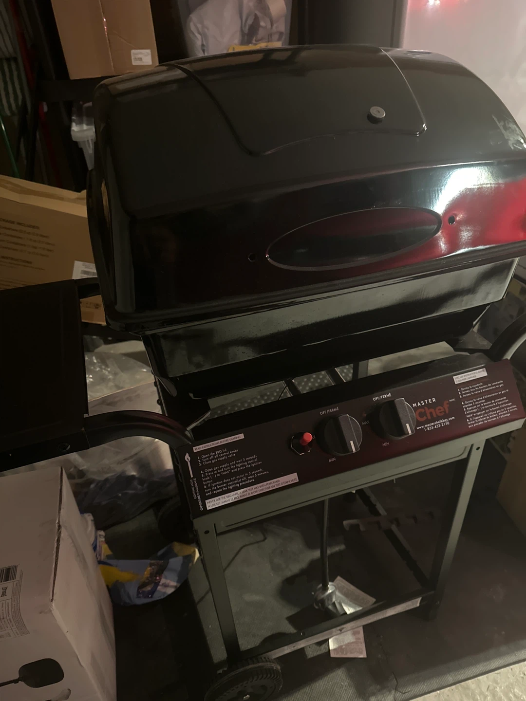 Master Chef Black Gas Grill