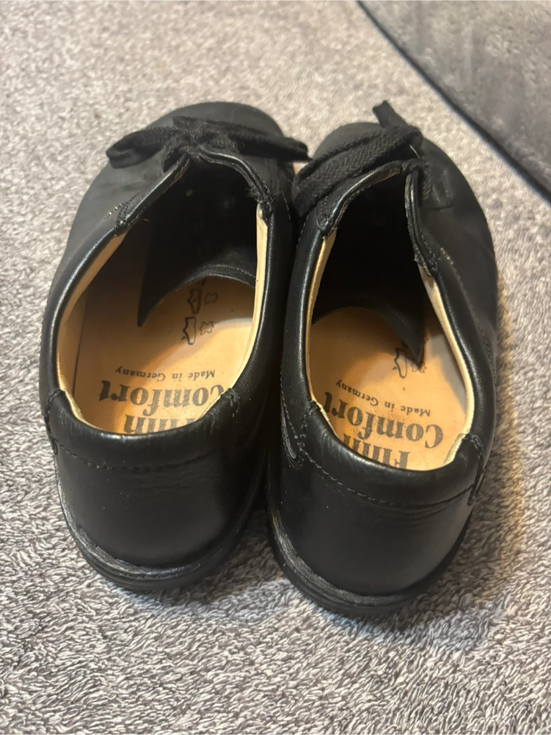 Finn Comfort Black Leather Lace-Up Shoes - Size 38 - photo 5