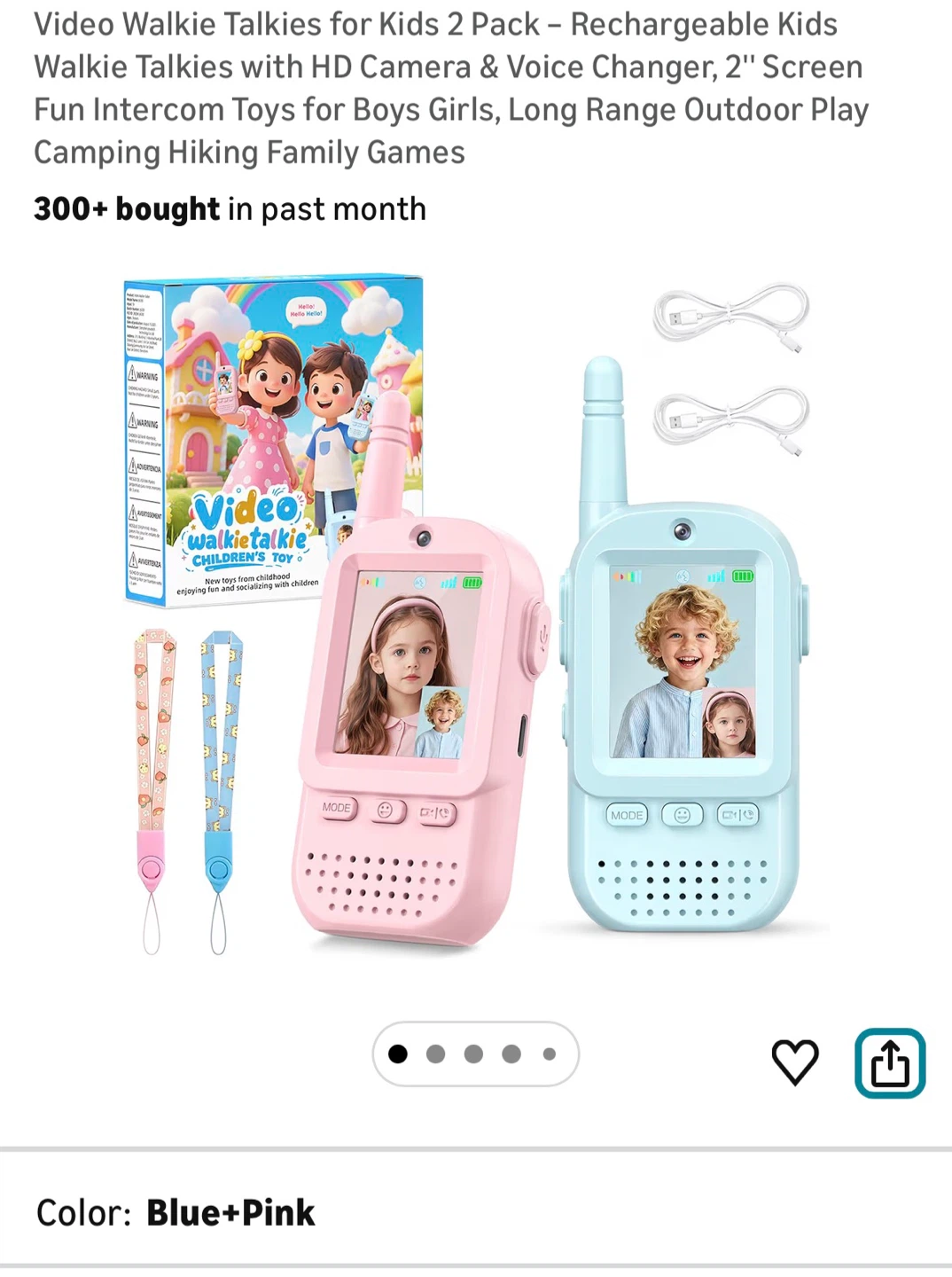 Brand New Video Walkie Talkies for Kids 2 Pack
