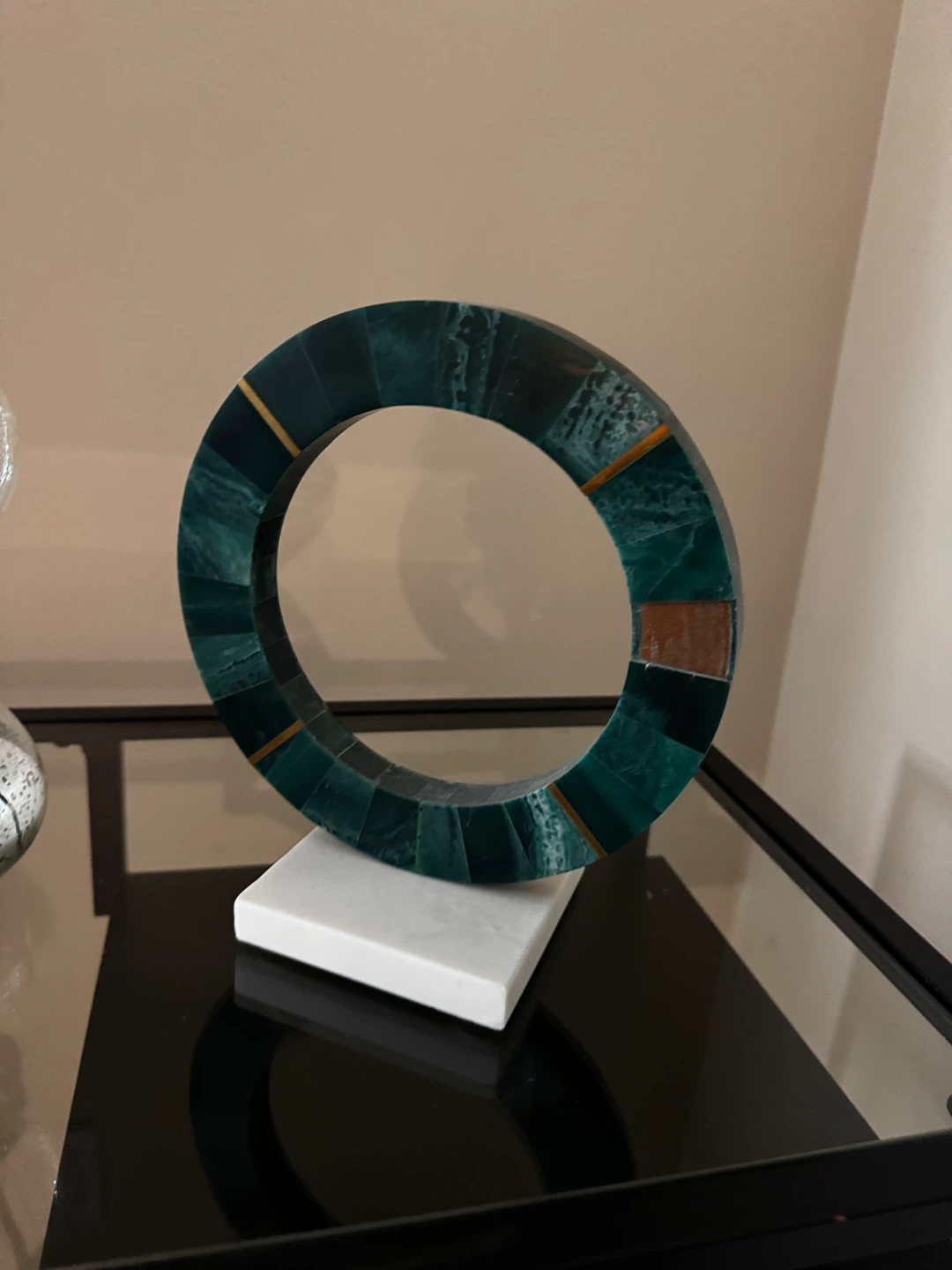 Decorative Circle Sculpture and Hourglass - photo 4