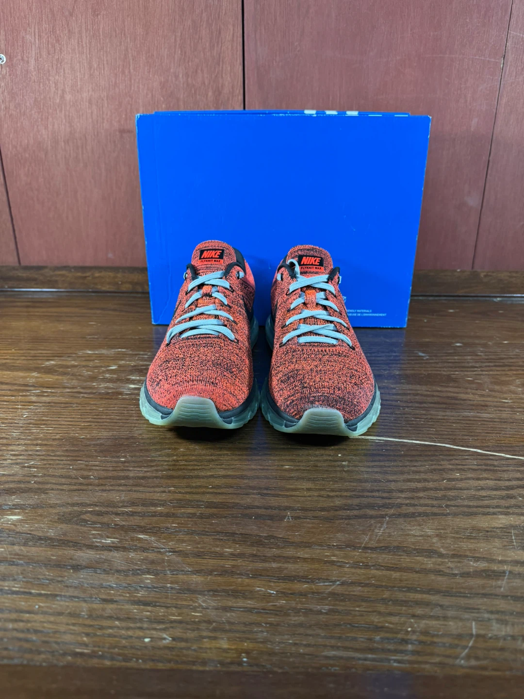 Nike Mens Flyknit Air Max Running Crimson Red Size US 9 - photo 3