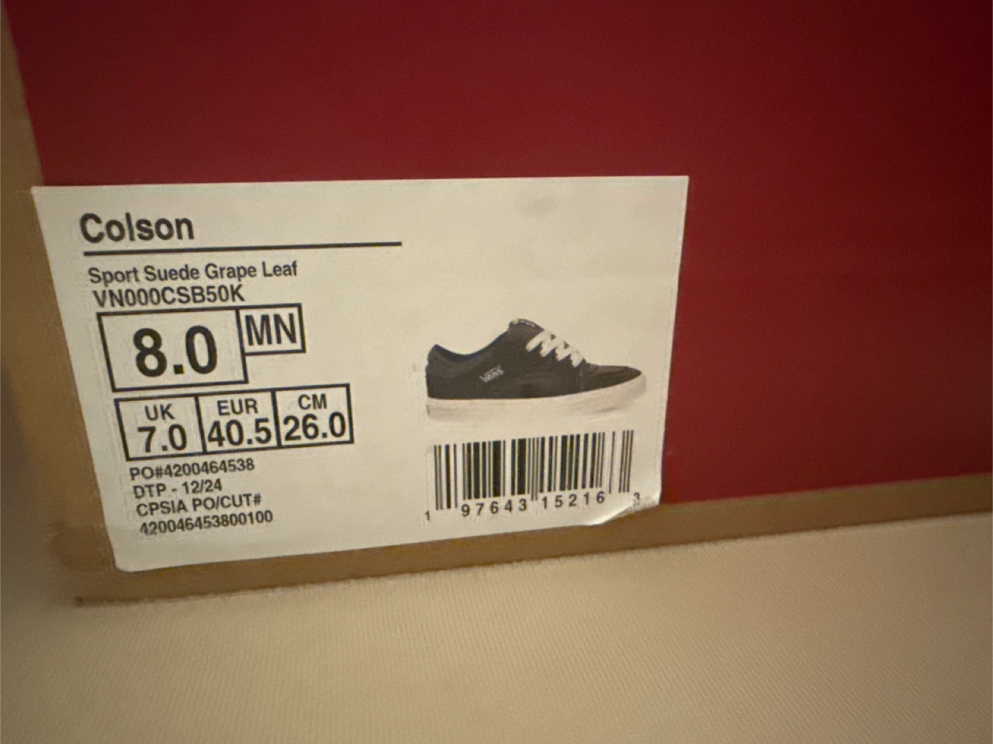 Vans Colson Sport Suede Grape Leaf Shoes - photo 2