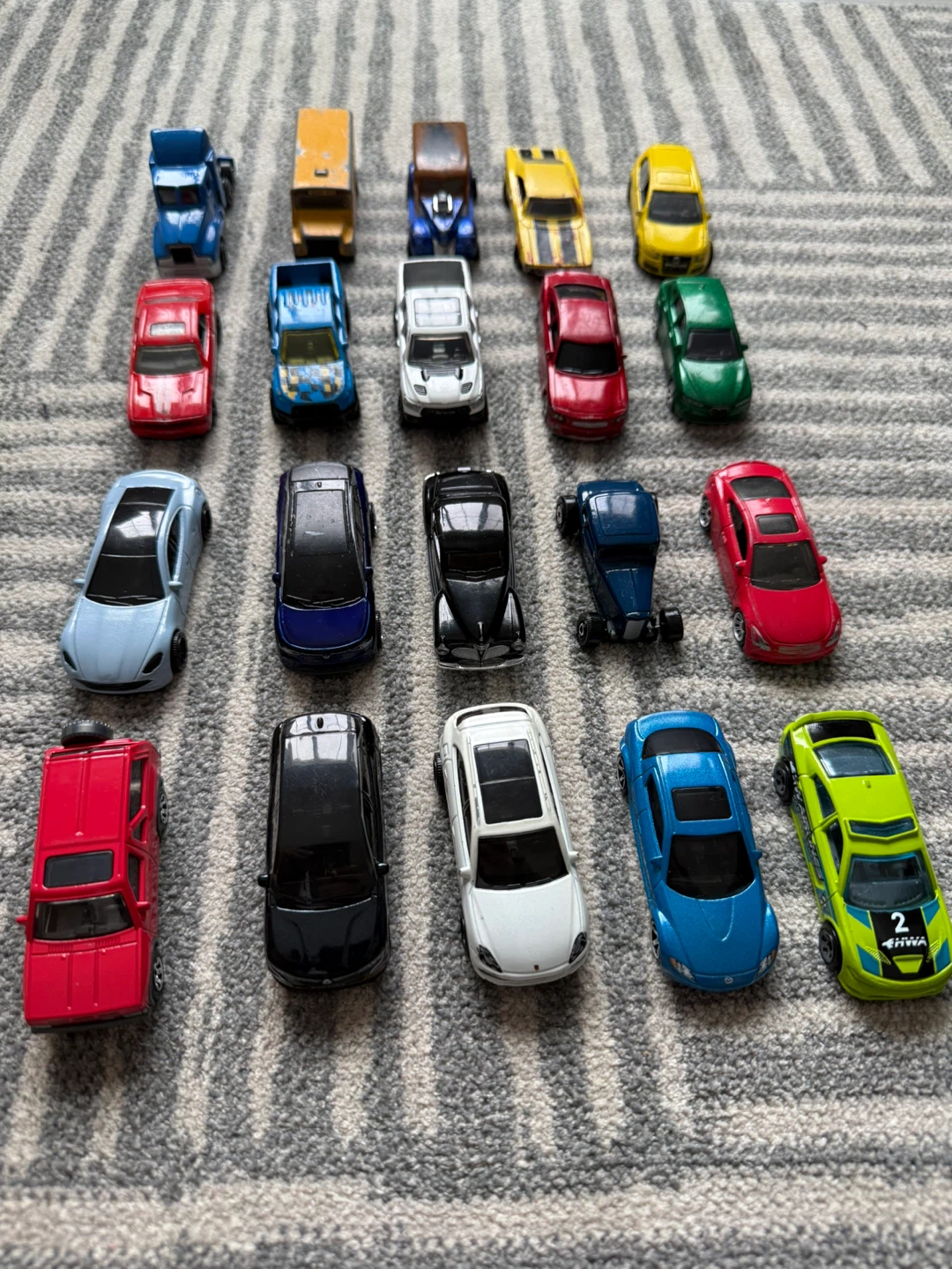 Assorted Die-Cast Toy Cars Hotwheels and Matchbox