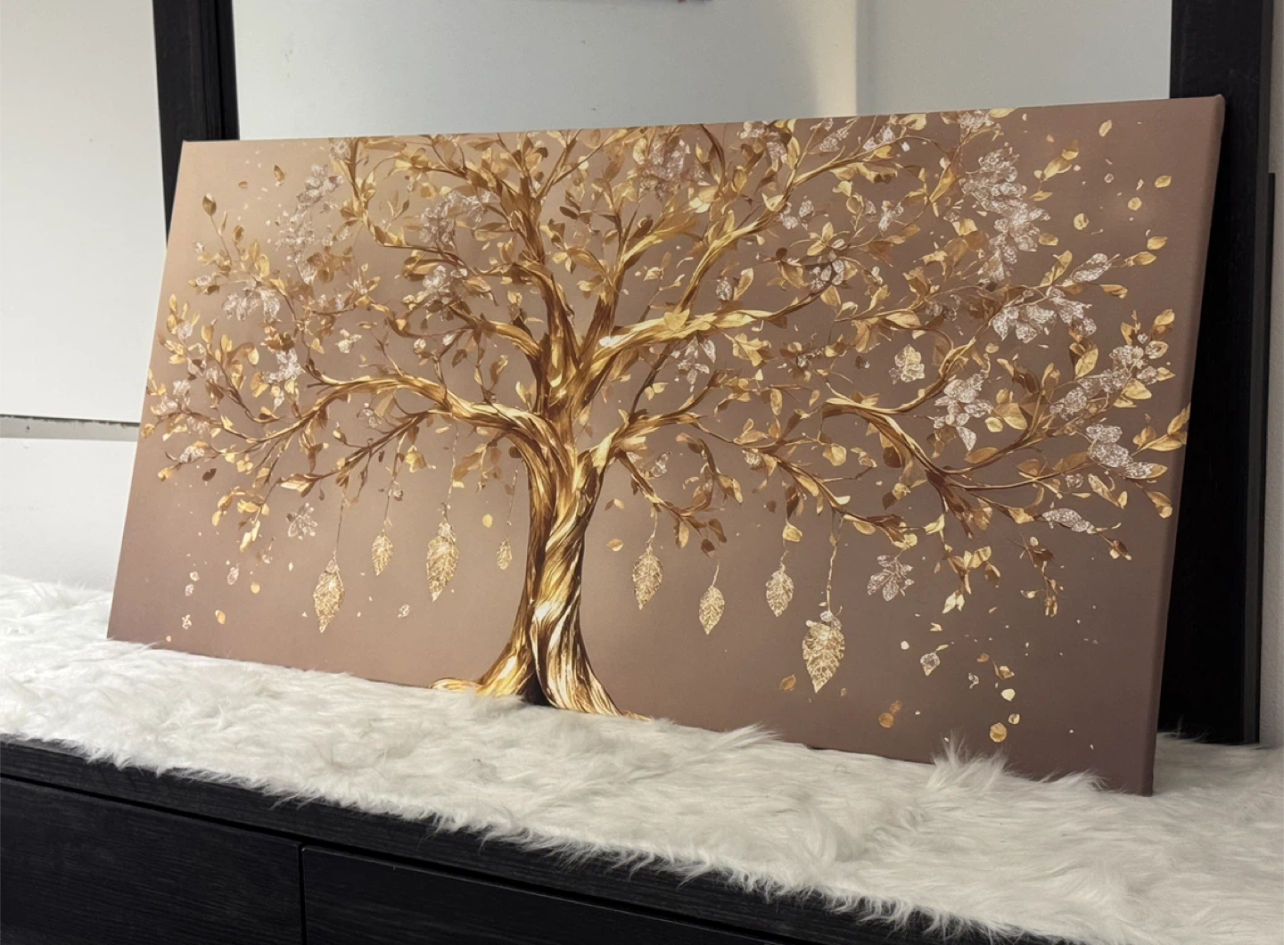 Gold Tree Canvas Wall Art