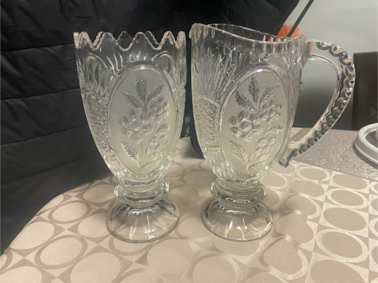 Glass Pitcher and Vase Set - photo 3