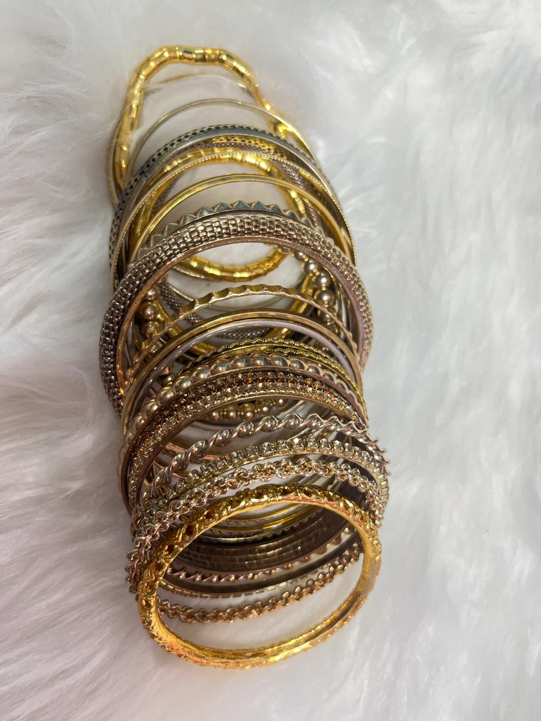 25 Assorted Bangles and Bracelets -  Gold Tones - photo 4