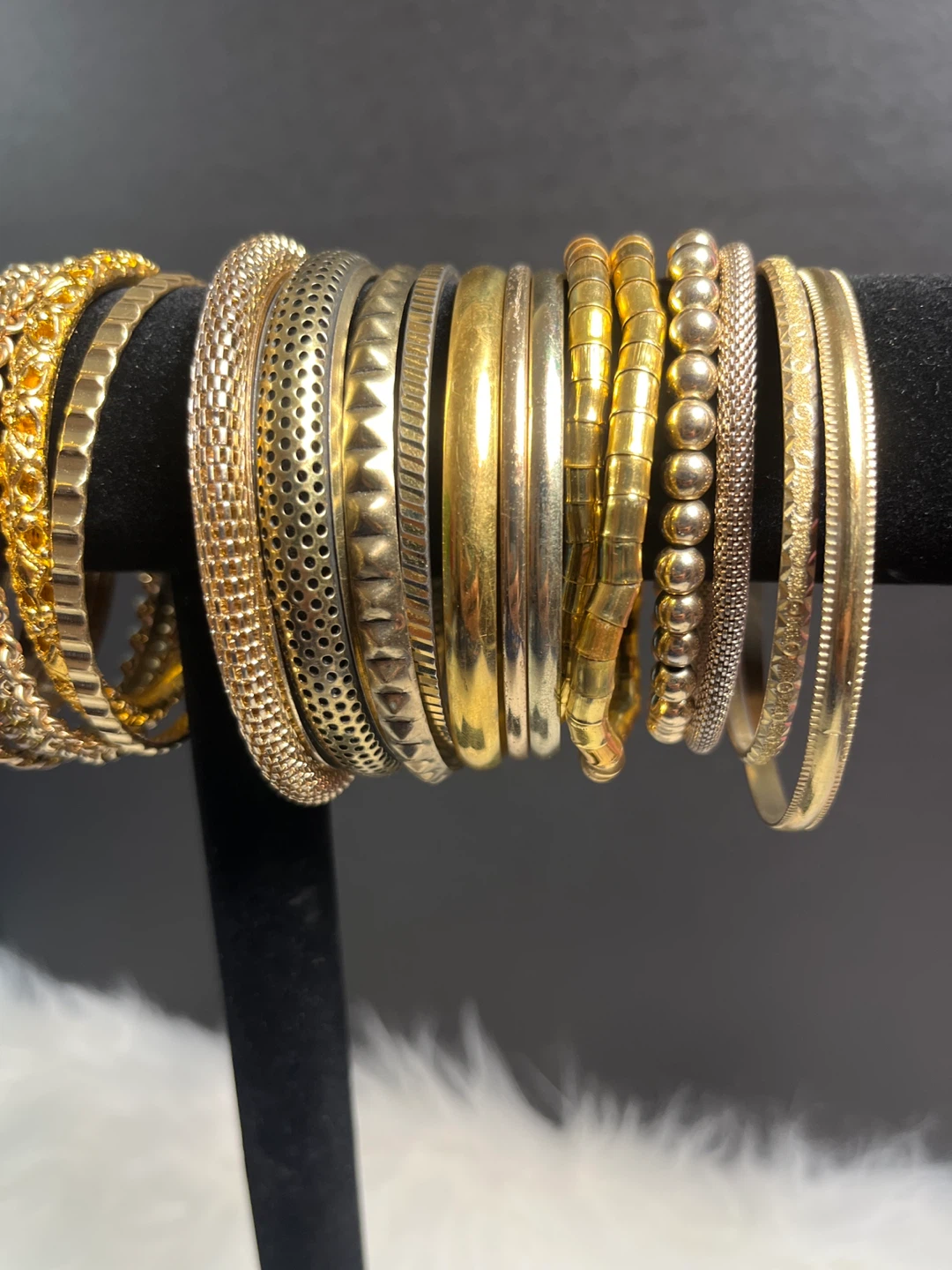 25 Assorted Bangles and Bracelets -  Gold Tones - photo 3