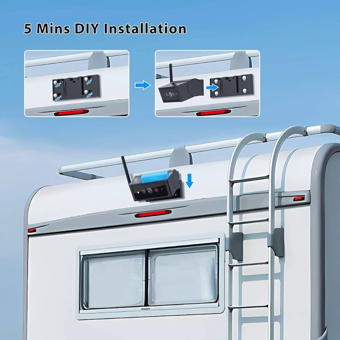 AUTO VOX Wireless Backup Camera Magnetic: 5" Portable - photo 3