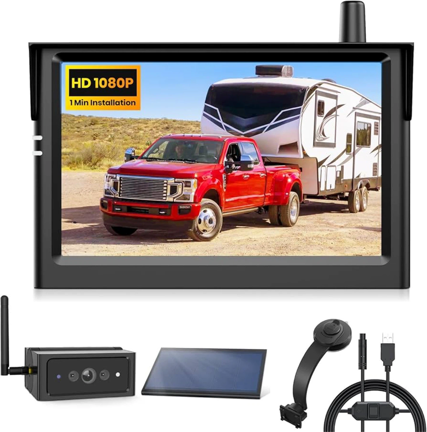 AUTO VOX Wireless Backup Camera Magnetic: 5" Portable