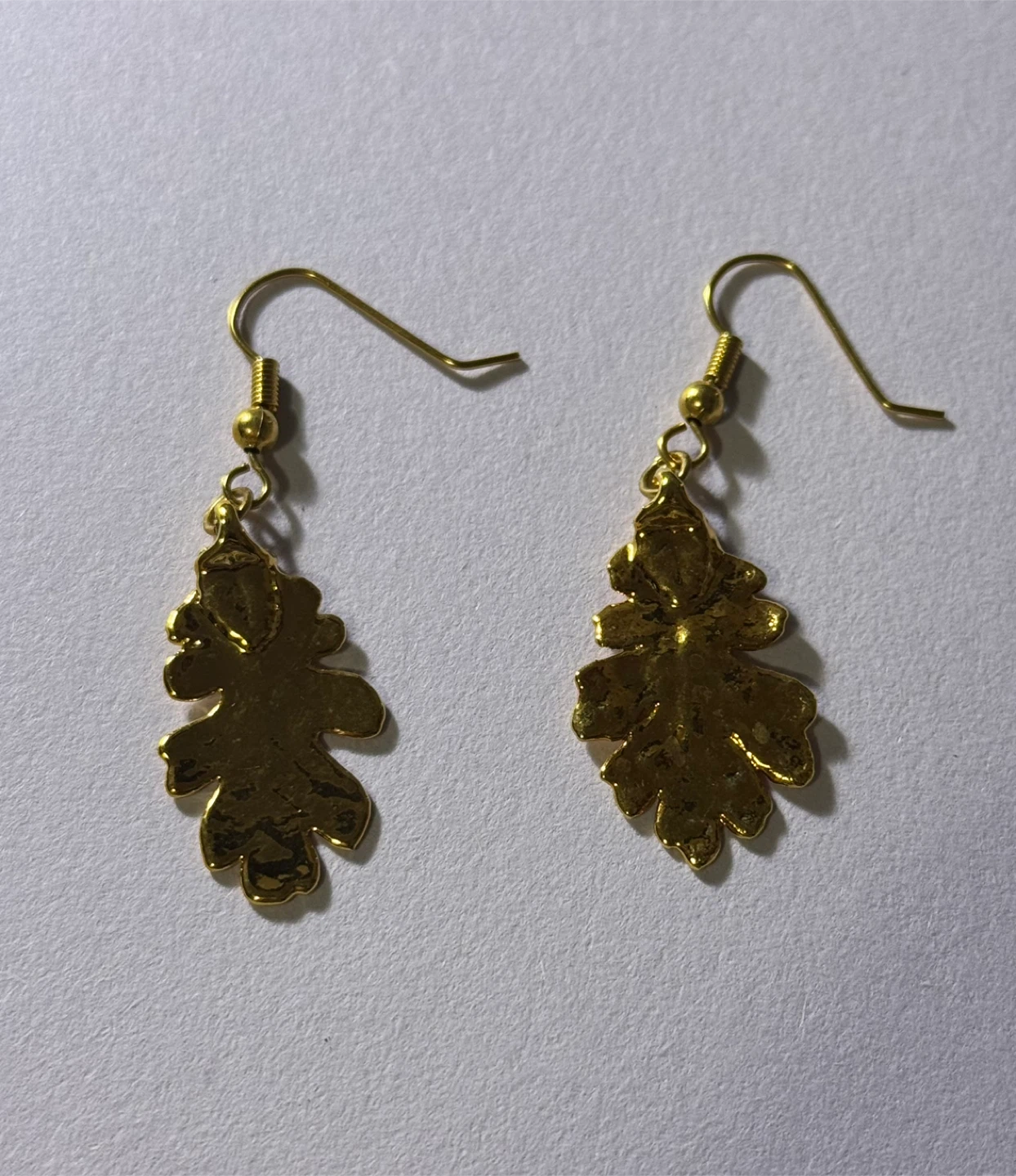 Gold Tone Leaf Earrings - photo 2