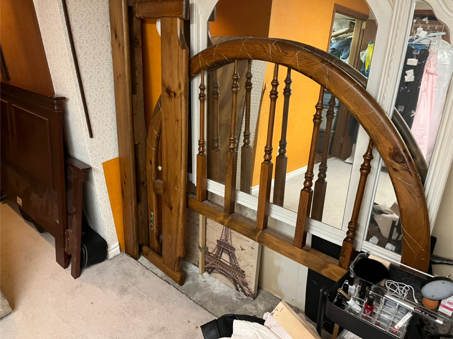 Wooden Bed Frame Headboard and Footboard