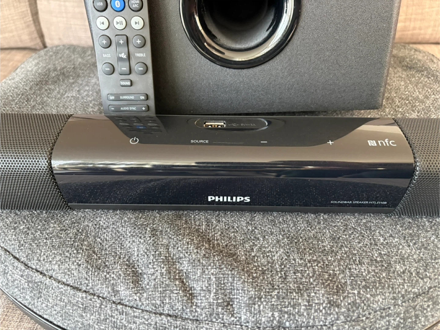 Philips Soundbar Speaker HTL3110B with Subwoofer and Remote - photo 2