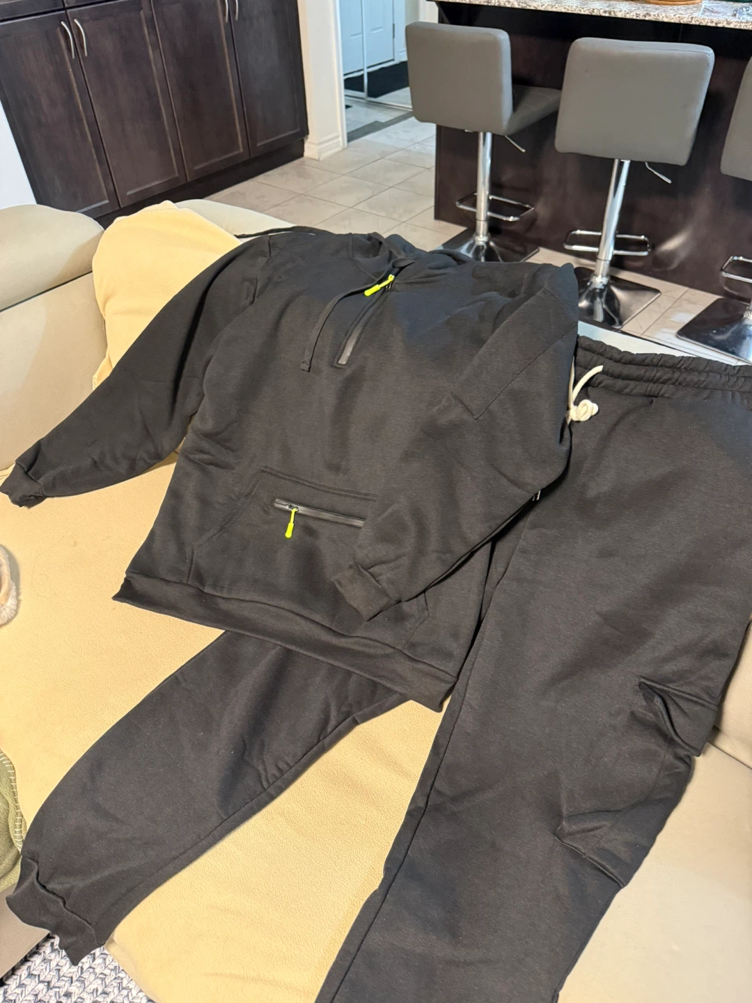 Black Hoodie and Jogger Set