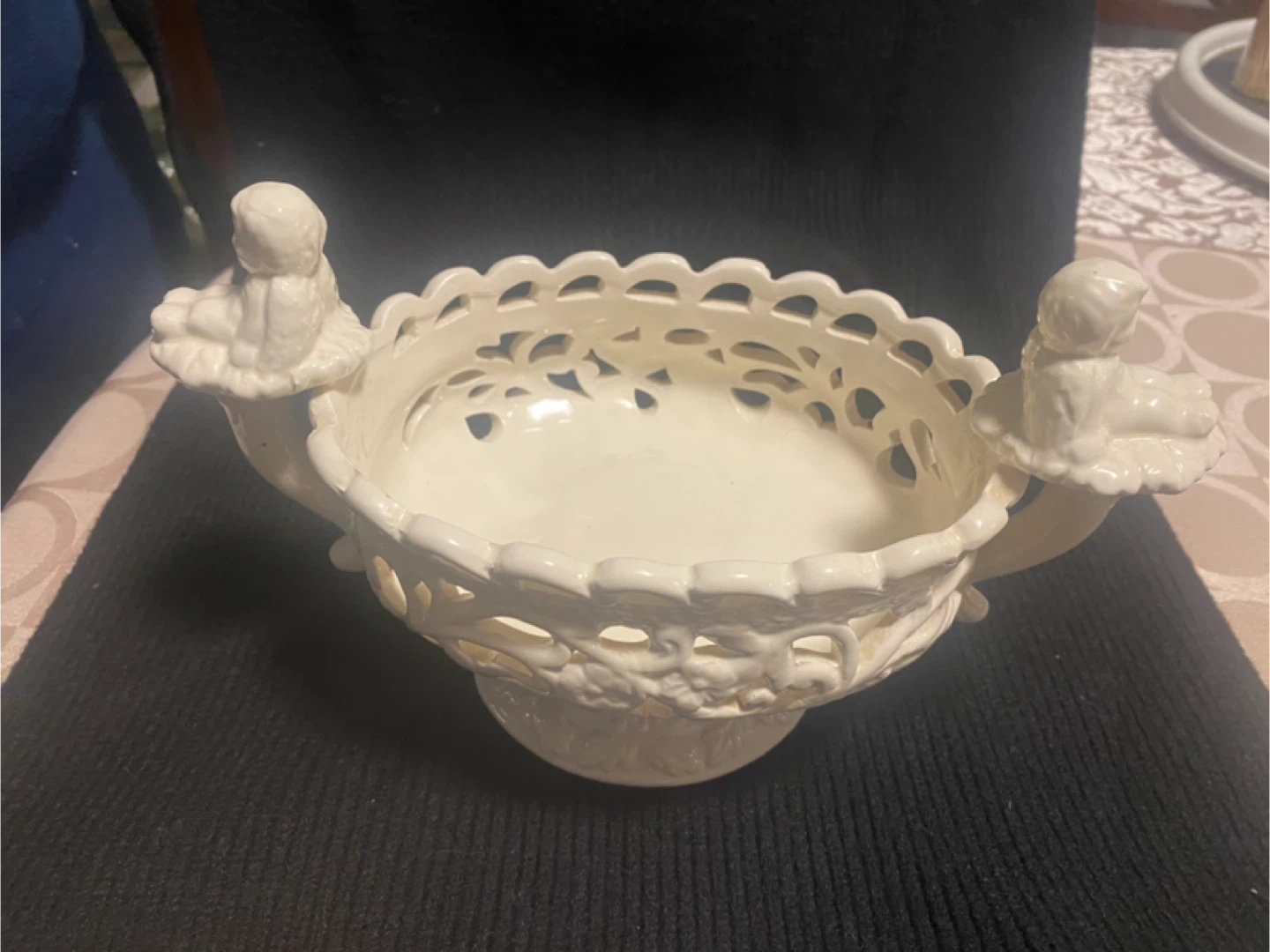White Ceramic Decorative Bowl with Cherubs - photo 4