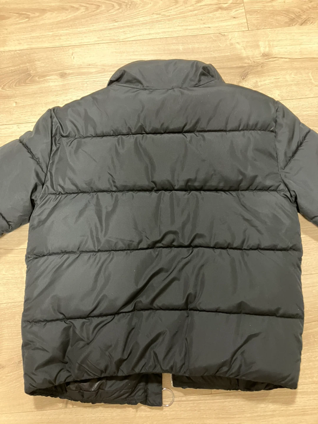 Black puffer jacket winter coat clothes garage sale - photo 3