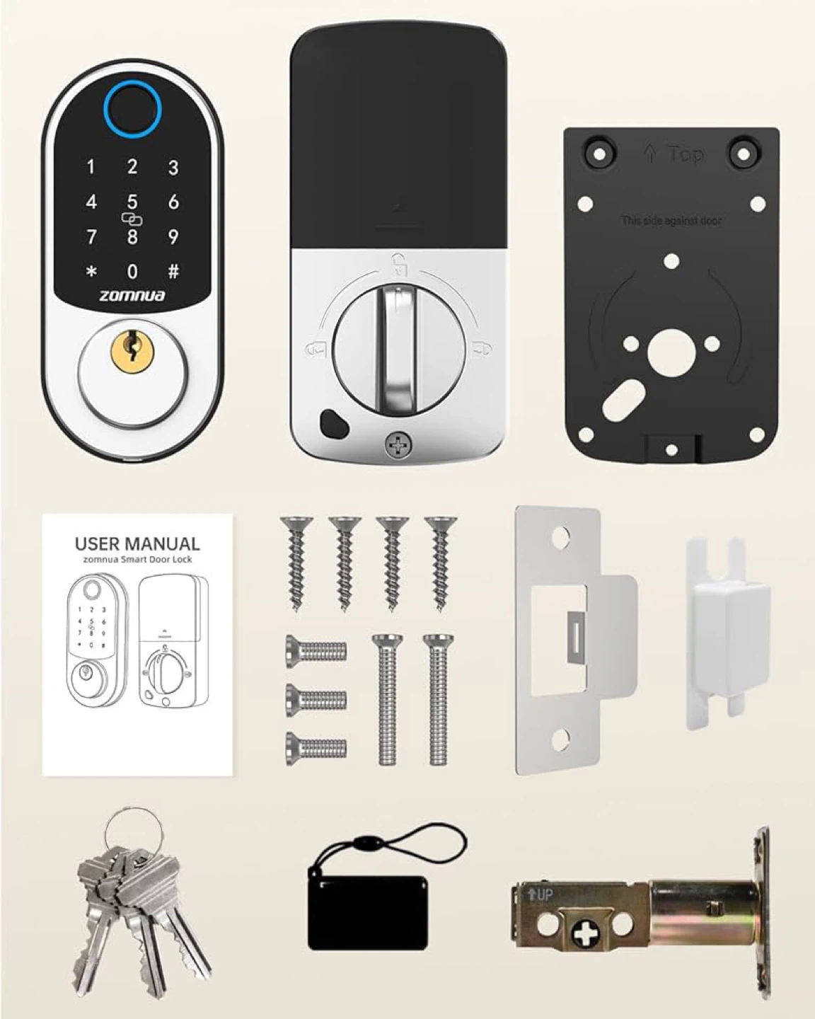 Zomoua Smart Door Lock with Touchscreen and Fingerprint - photo 3