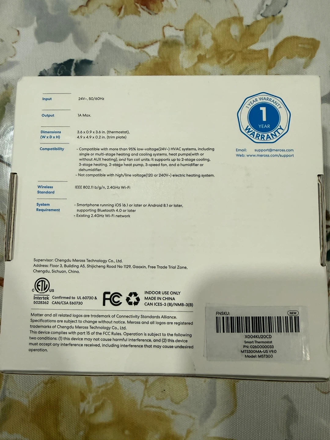 Meross Smart Wi-Fi Thermostat MTS300 - photo 5