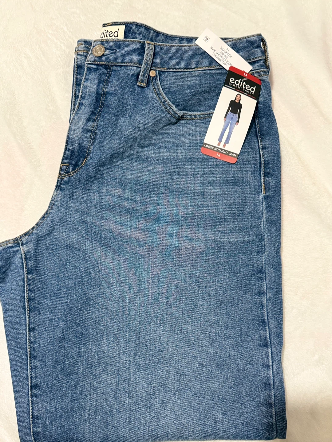 Edited Loose Straight Jeans Size 14