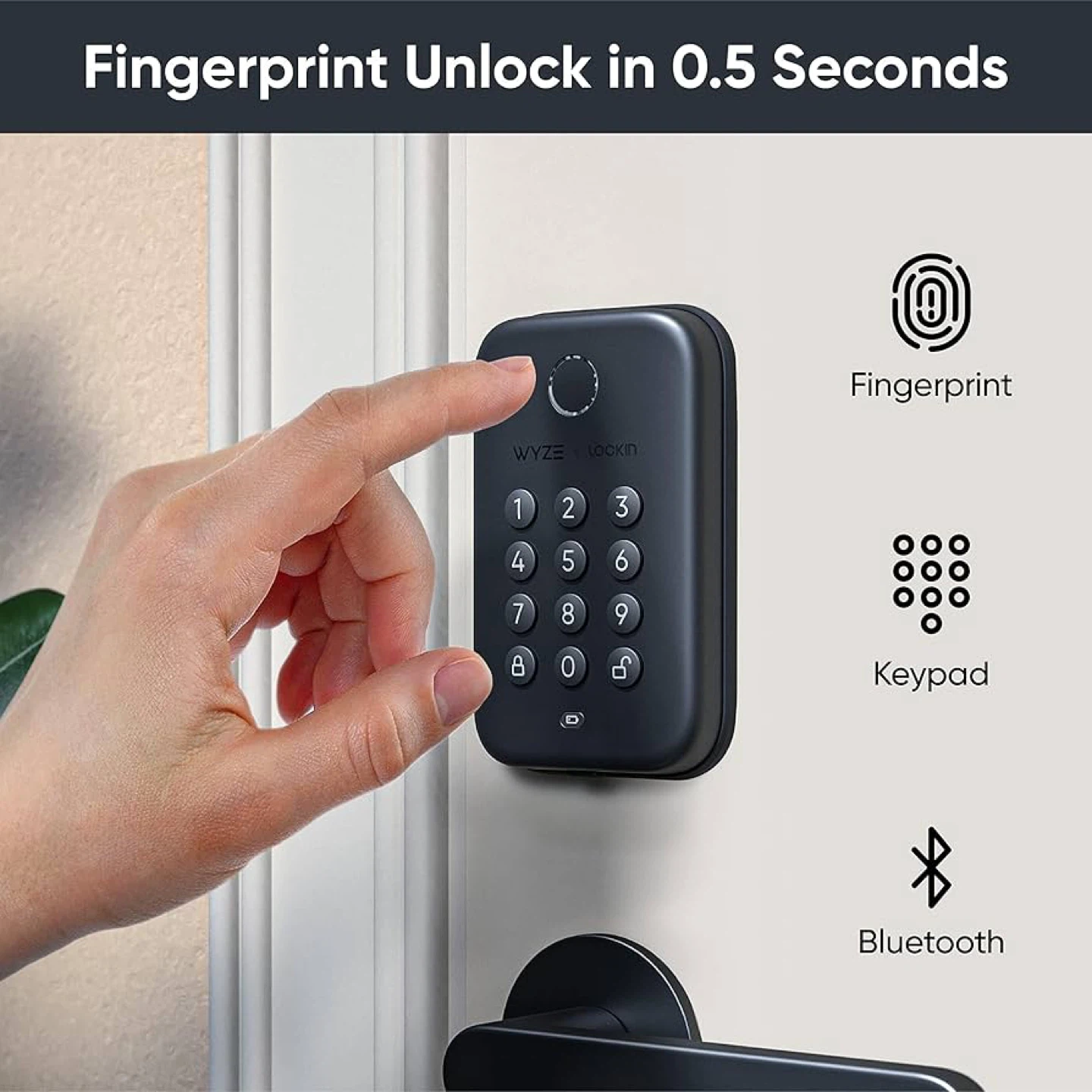 Wyze Lock Bolt Smart Door Lock - Fingerprint + Keypad - photo 2