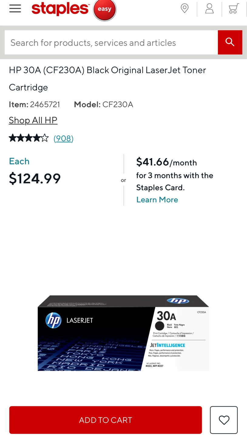 HP 30A (CF230A) Black Original LaserJet Toner Cartridge - photo 4