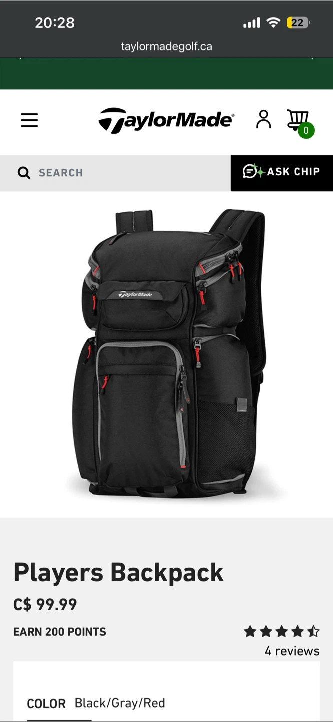 *NEW* TaylorMade Player Backpack - photo 2