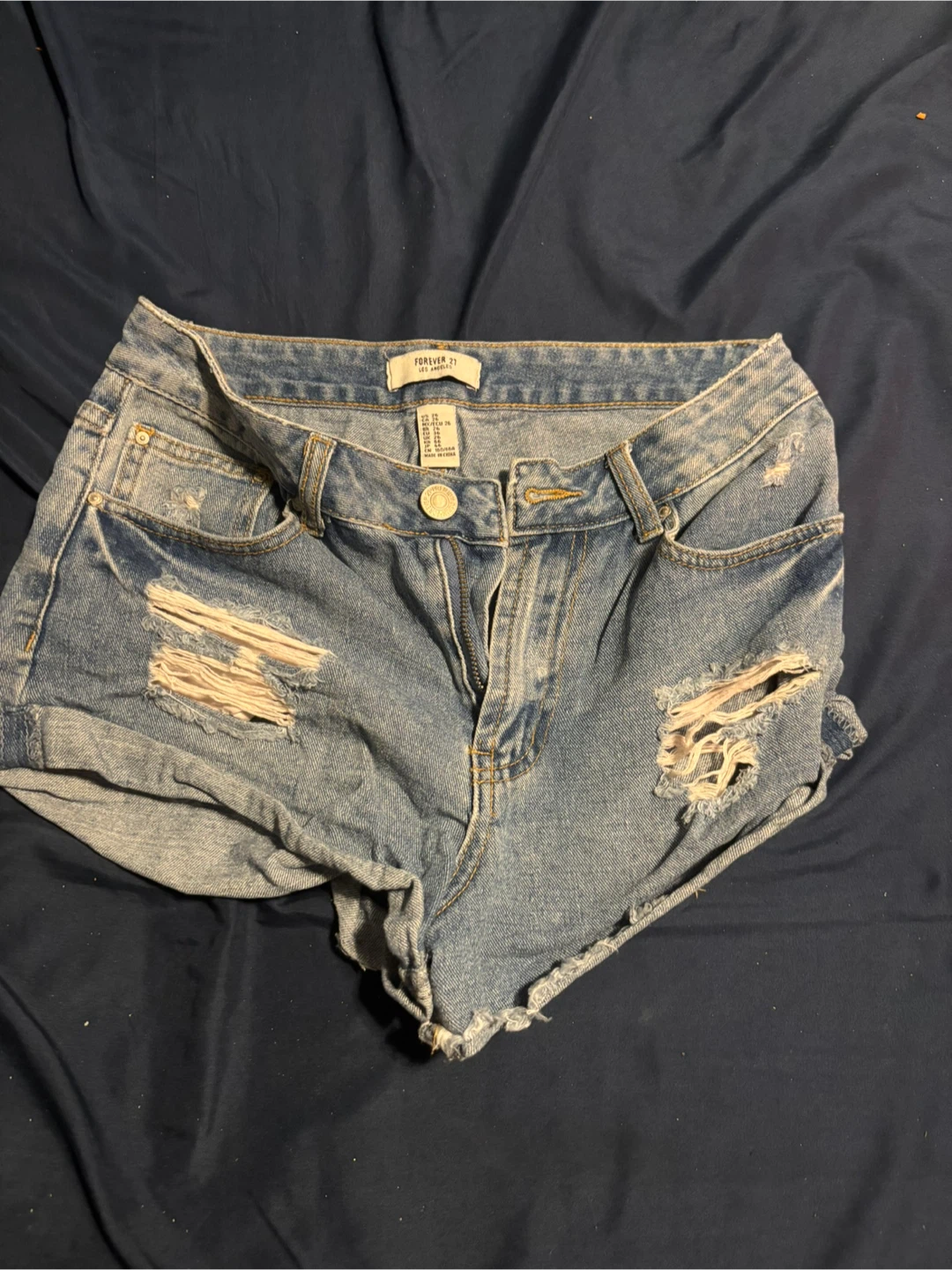 Forever 21 Distressed Denim Shorts Size 26