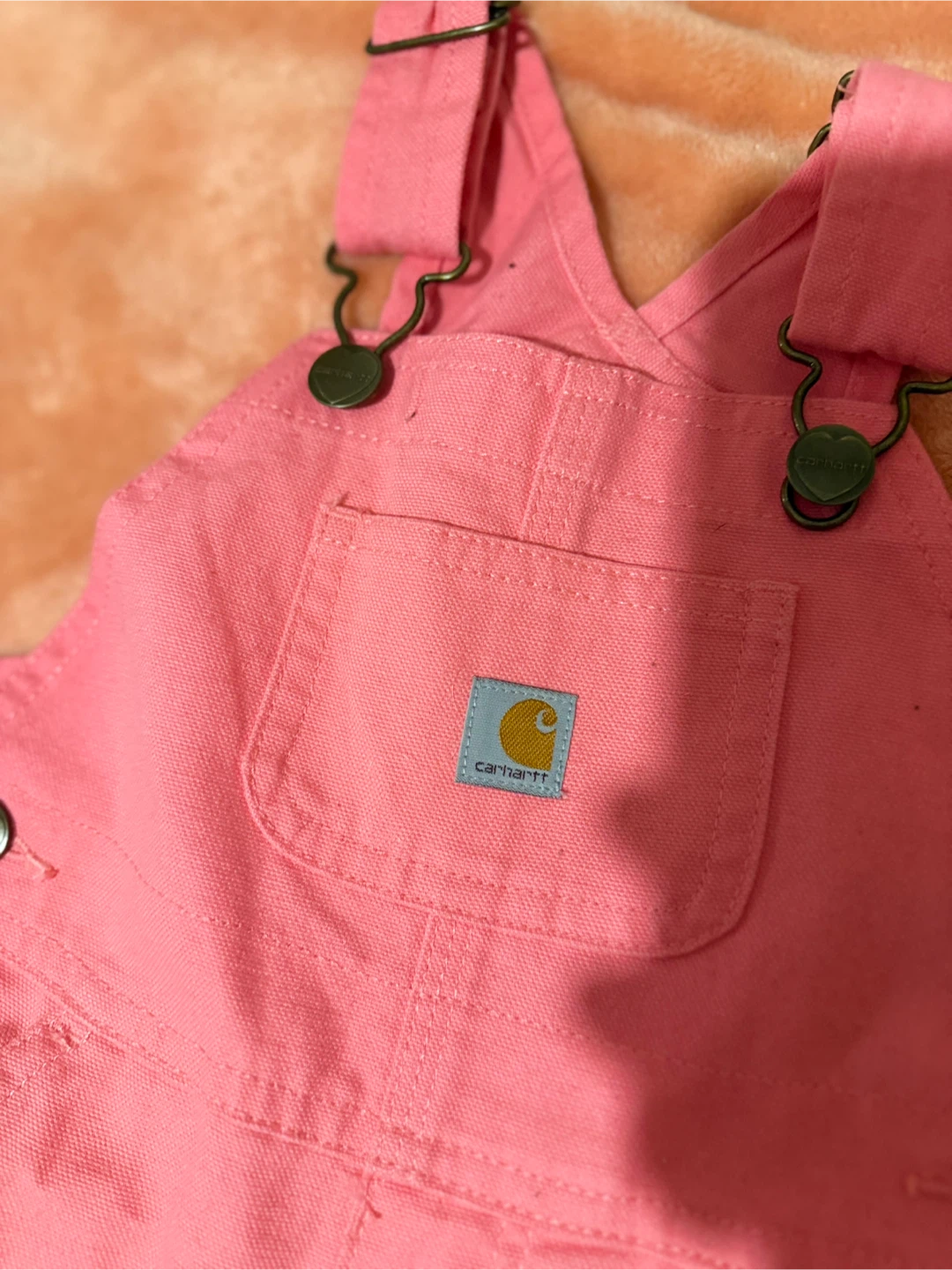 Carhartt Pink 18 Month Cotton Overalls - photo 3