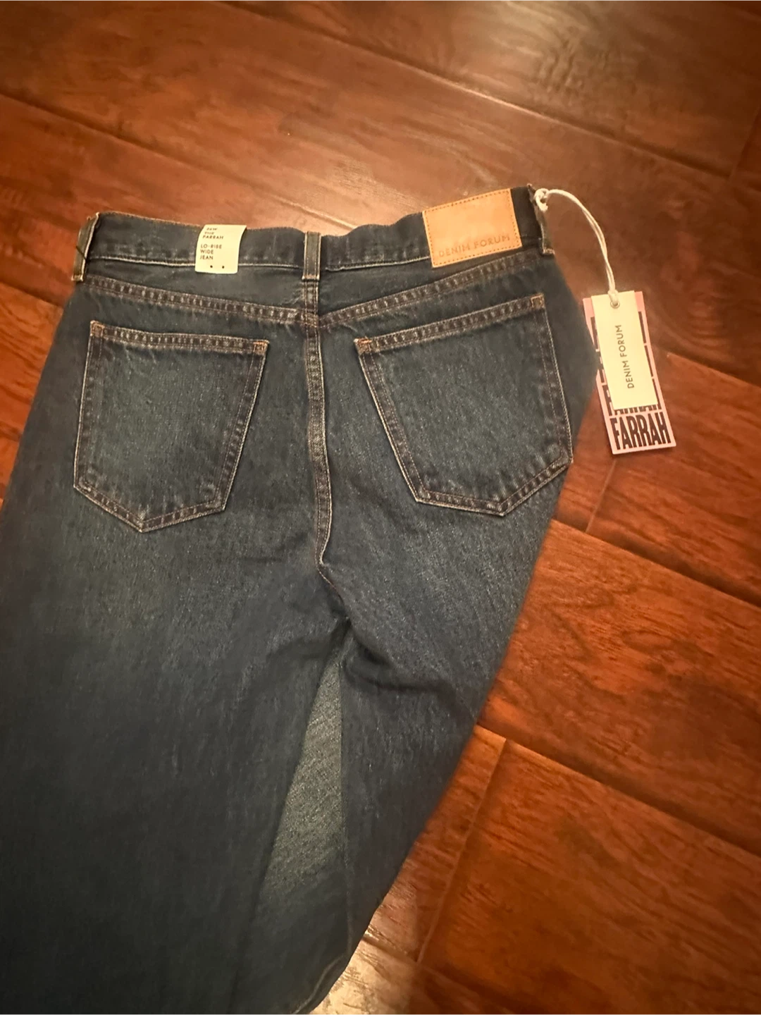 Denim Forum The Farrah Lo-Rise Wide Leg Jeans - Size 26W - photo 3