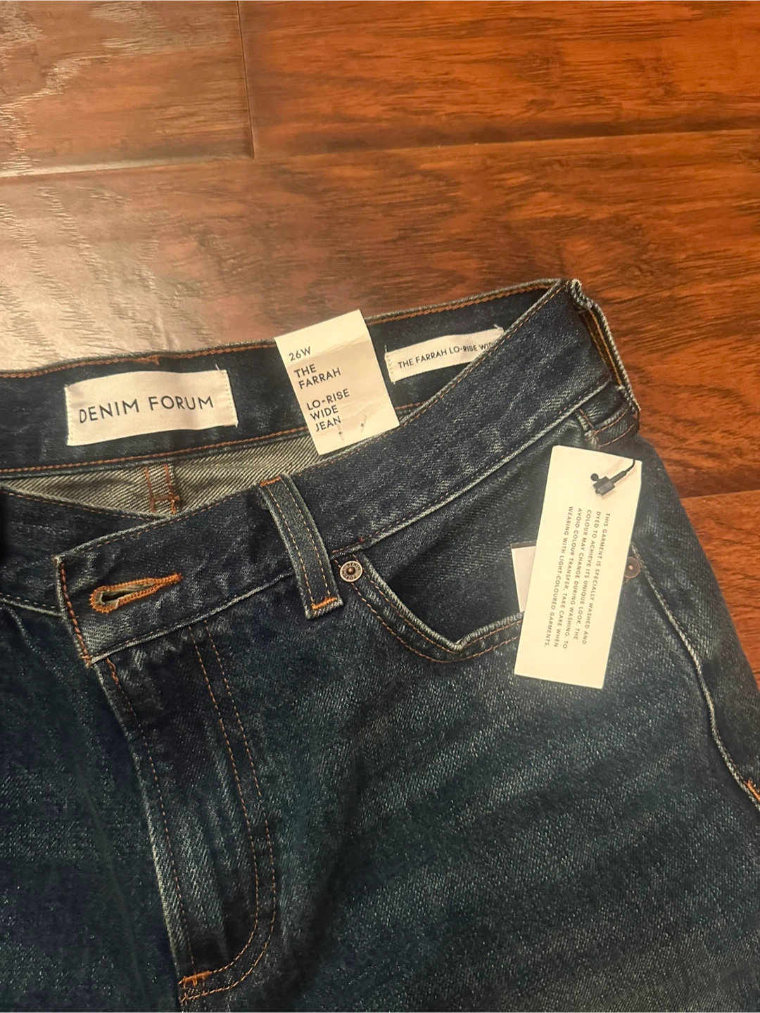 Denim Forum The Farrah Lo-Rise Wide Leg Jeans - Size 26W - photo 2
