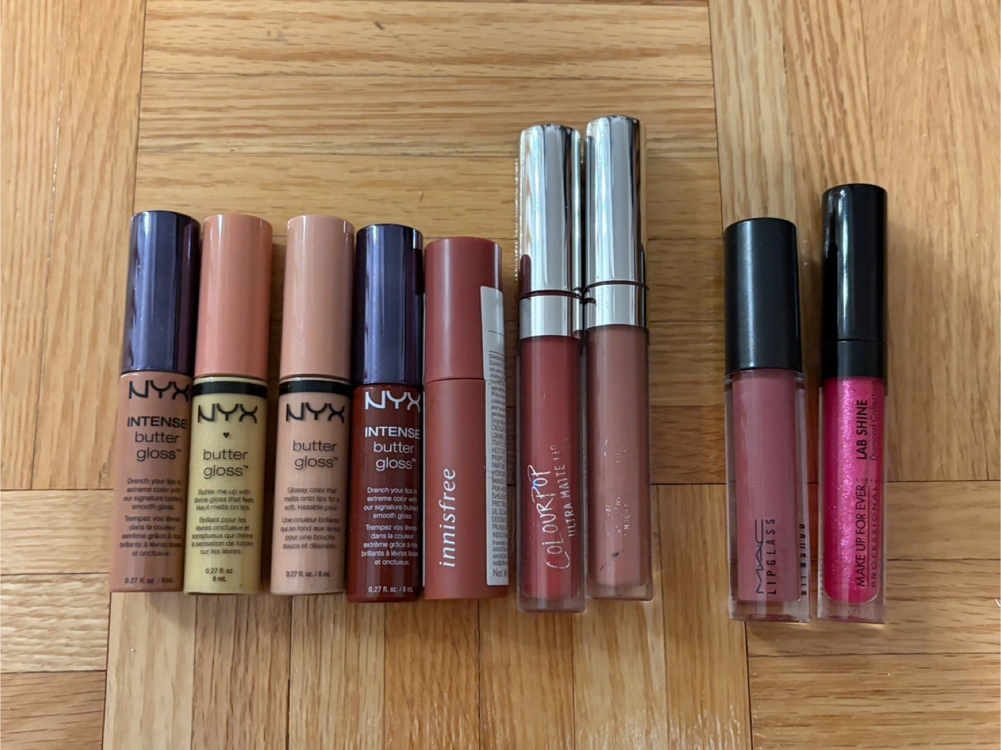 Collection of Swatched/used Lipglosses