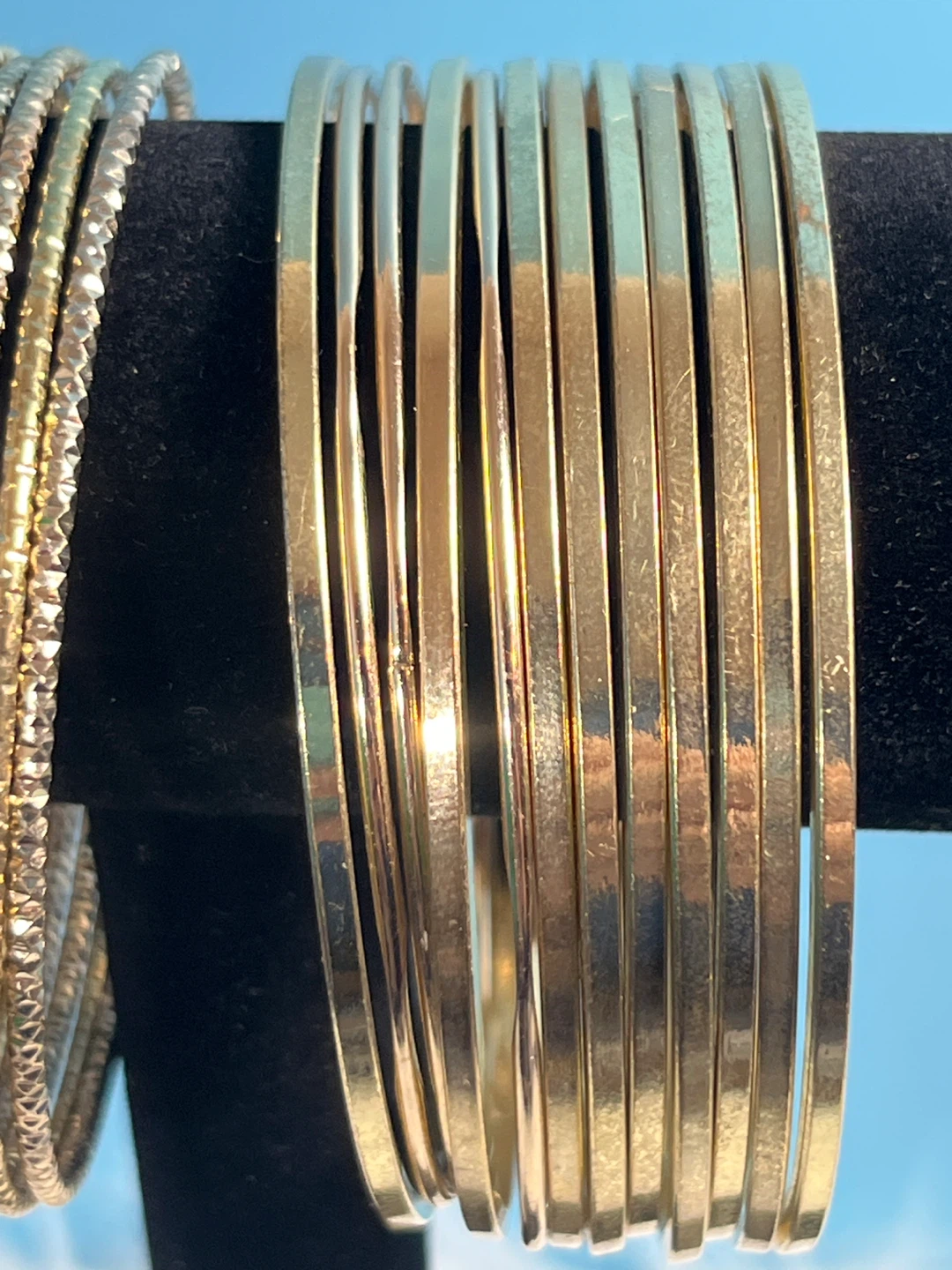 Set of 40 Gold Tone Bangles - photo 3