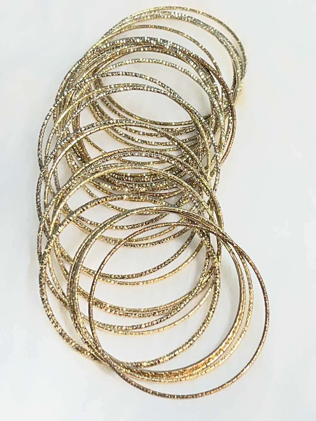 Set of 40 Gold Tone Bangles - photo 5