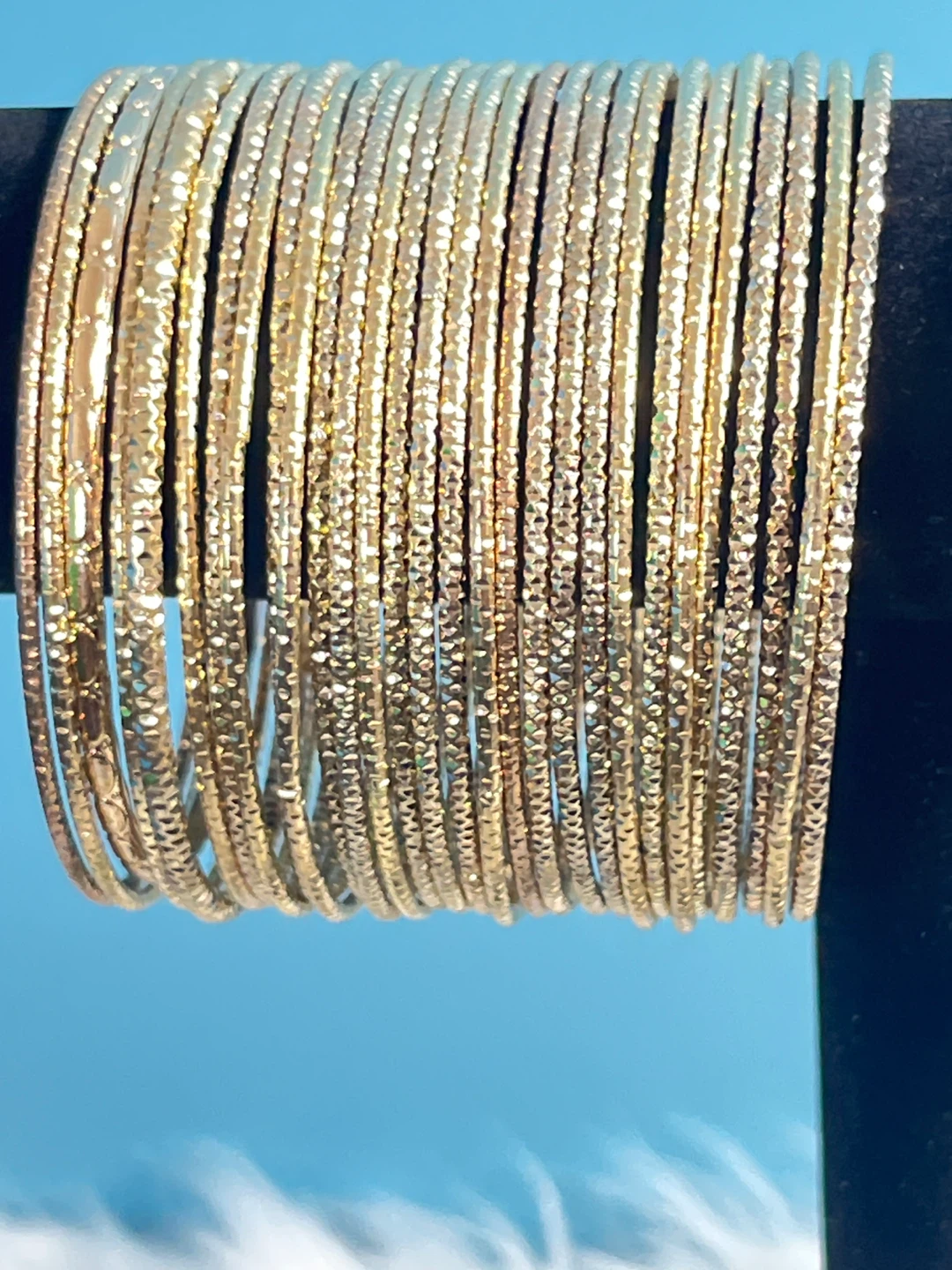 Set of 40 Gold Tone Bangles - photo 2