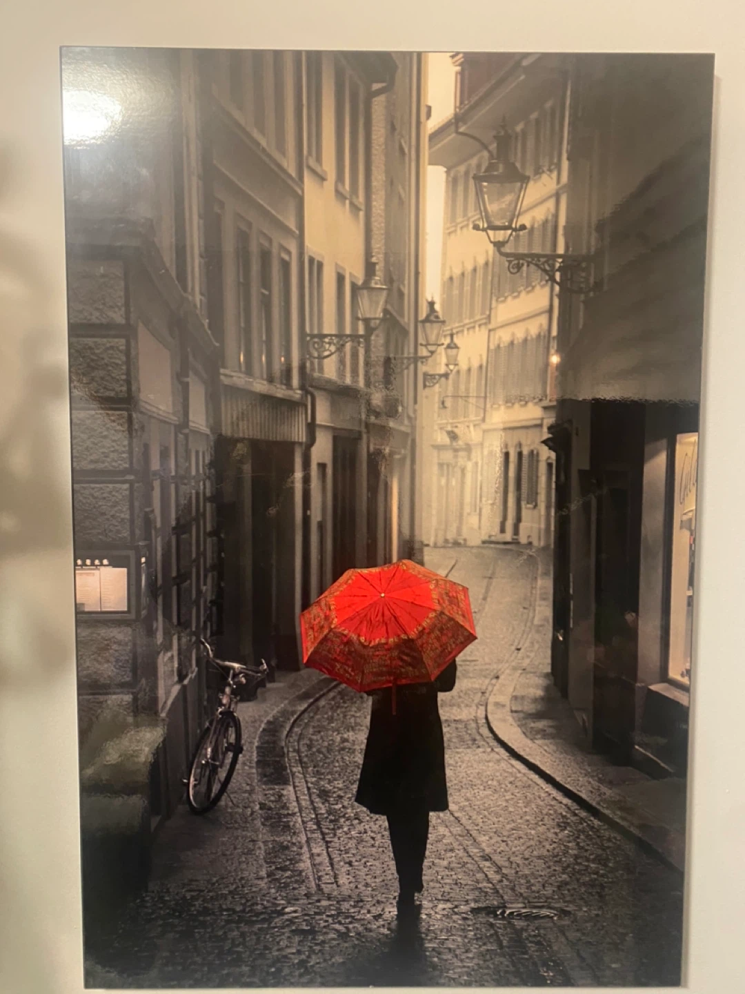 Wall Art Print - Woman with Red Umbrella